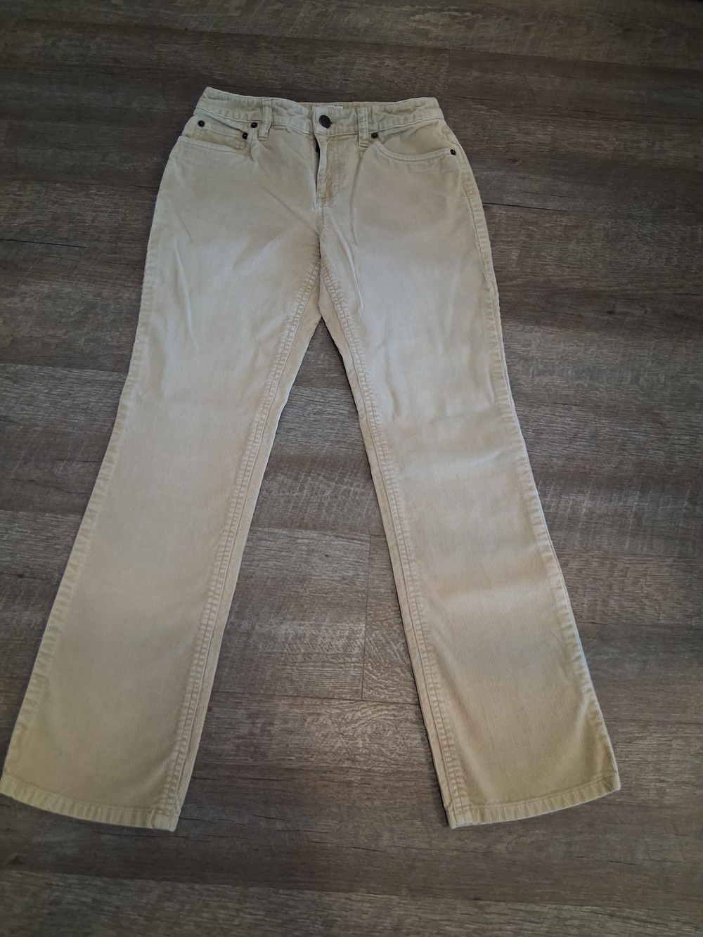 LOFT Women's Beige Straight-Leg Corduroy Jeans